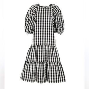 Baukjen Black and White Gingham Cotton Tiered Ruth Dress